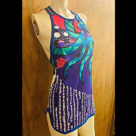 1980s Kansai Yamamoto Bright Colorful Print Tank - Picture 5 of 13
